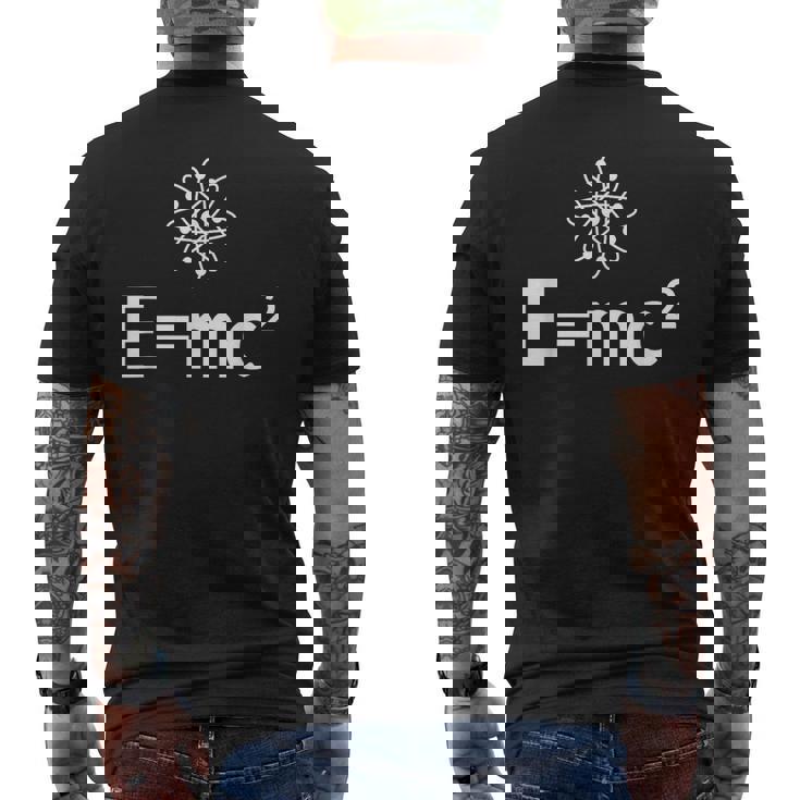 Fun EMc^2方程式 物理学 相対性 アトムロゴ EMc2 メンズTシャツ バックプリント